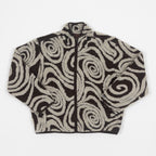 Womens OBEY Swirls Jacquard Zip Jacket in BROWN
