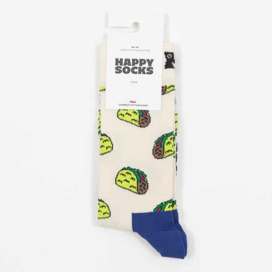 HAPPY SOCKS Taco Socks in WHITE