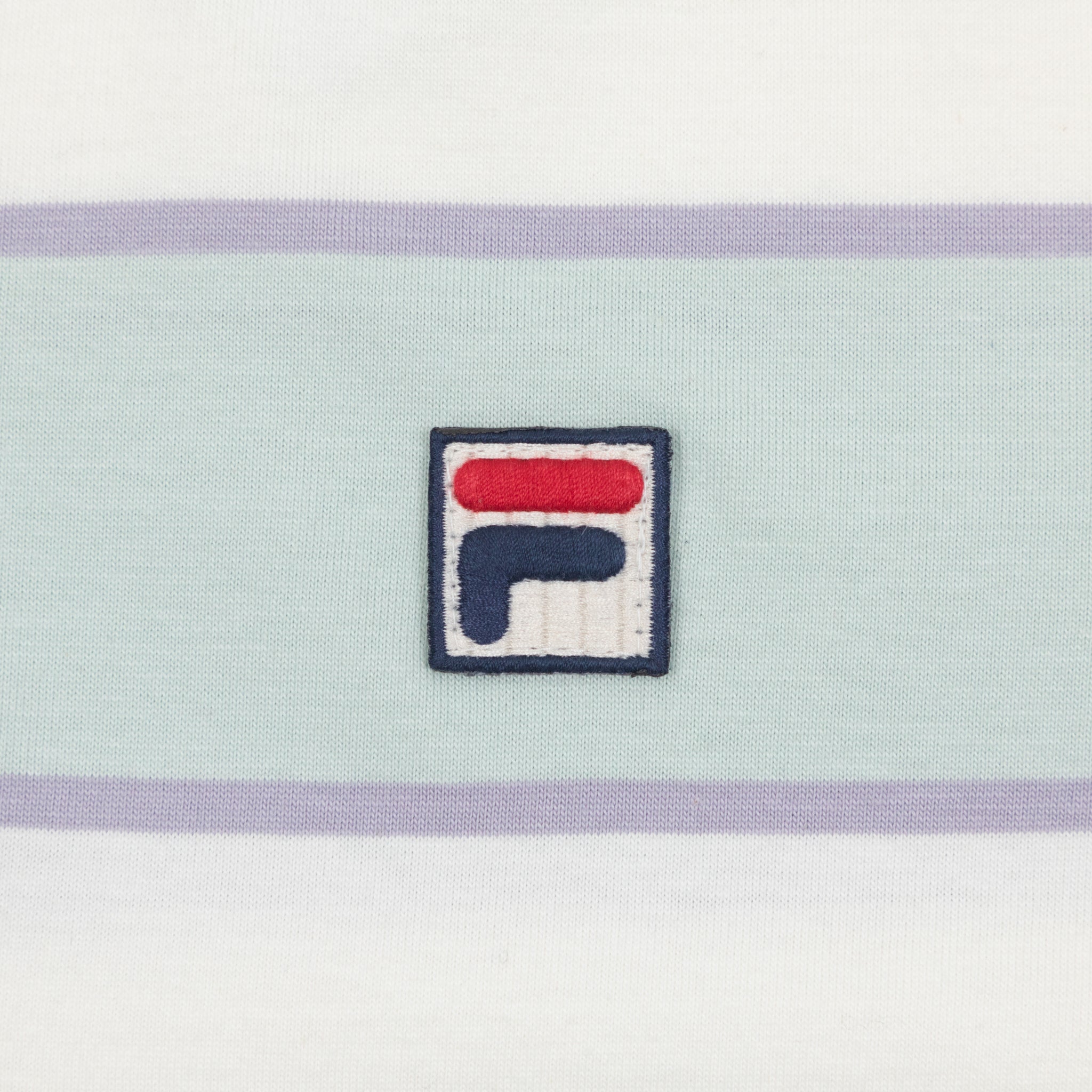 FILA Tarn Dye Stripe Polo in GREEN, WHITE & PURPLE