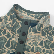 KAVU Teannaway Sasquatch Fleece Pullover in GREEN & BEIGE