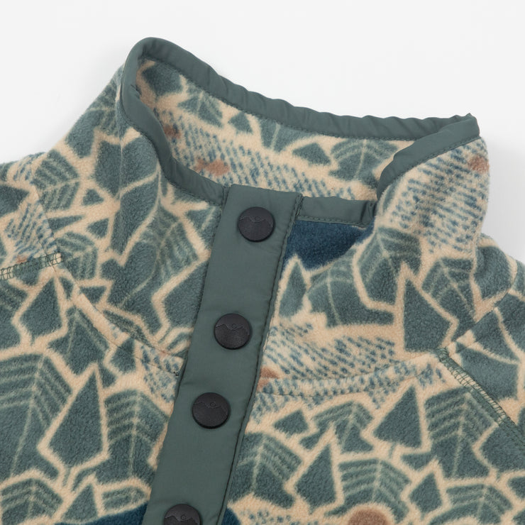 KAVU Teannaway Sasquatch Fleece Pullover in GREEN & BEIGE