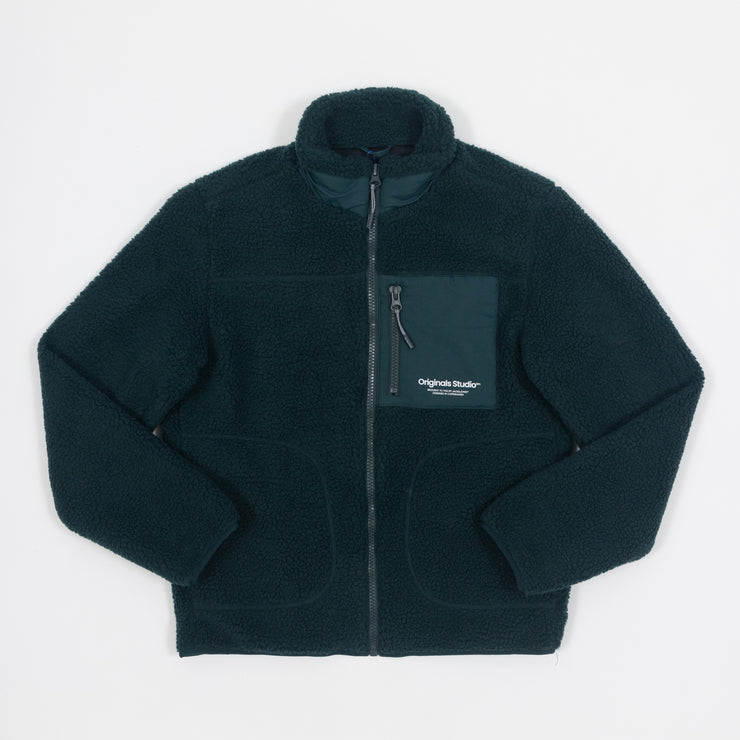 JACK & JONES Teddy Jacket in TEAL GREEN