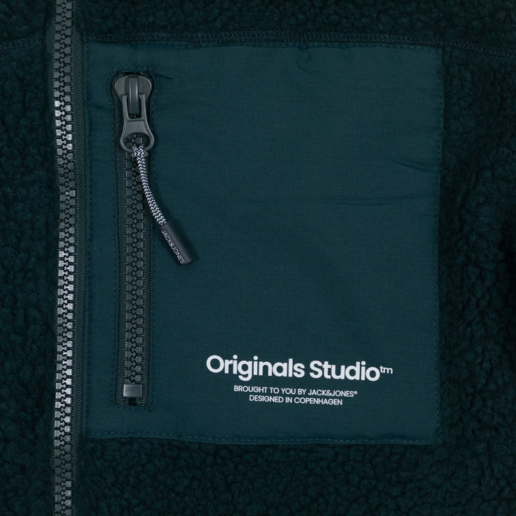 JACK & JONES Teddy Jacket in TEAL GREEN