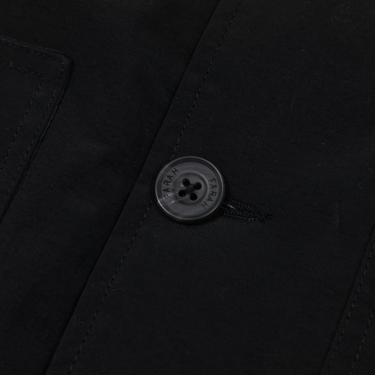 FARAH Telex Overshirt Coat in BLACK