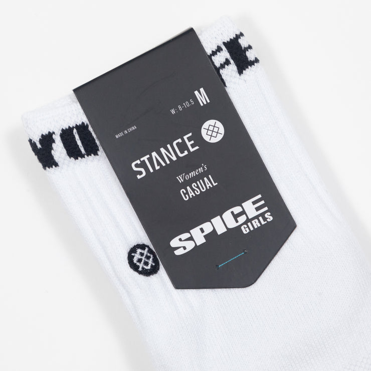 Womens STANCE The Spice Girls Socks in WHITE