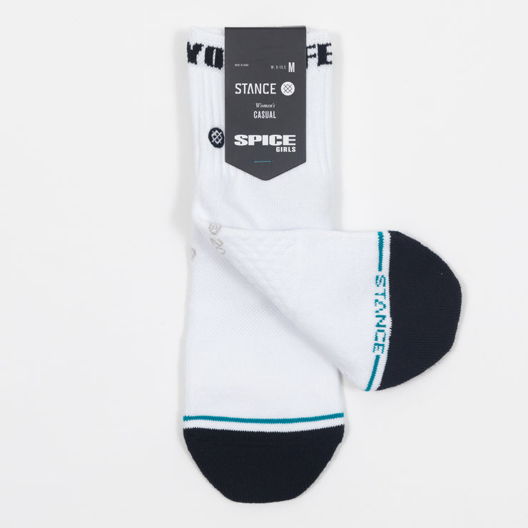 Womens STANCE The Spice Girls Socks in WHITE