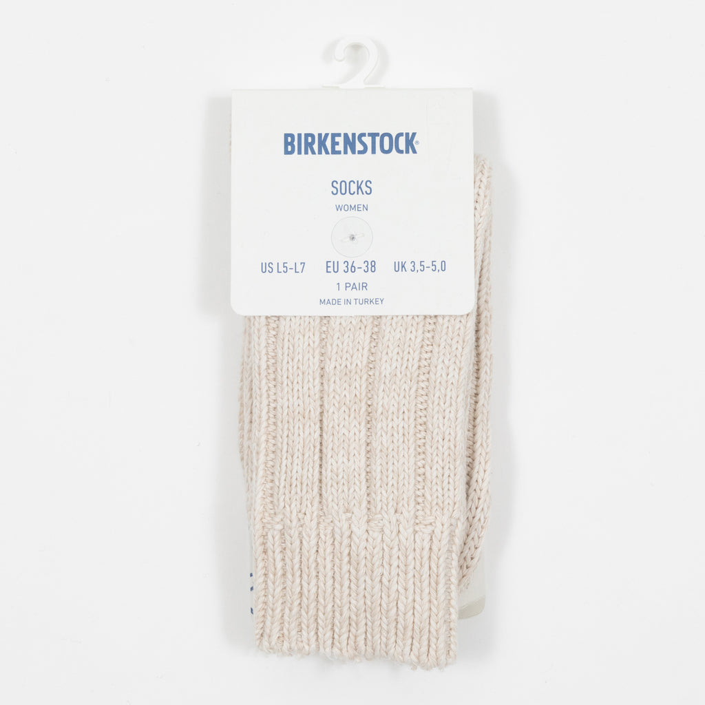 Womens BIRKENSTOCK Twist Thick Socks in CREAM