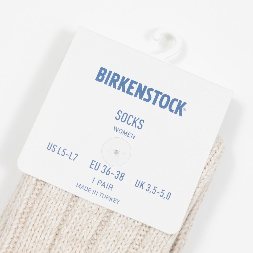 Womens BIRKENSTOCK Twist Thick Socks in CREAM