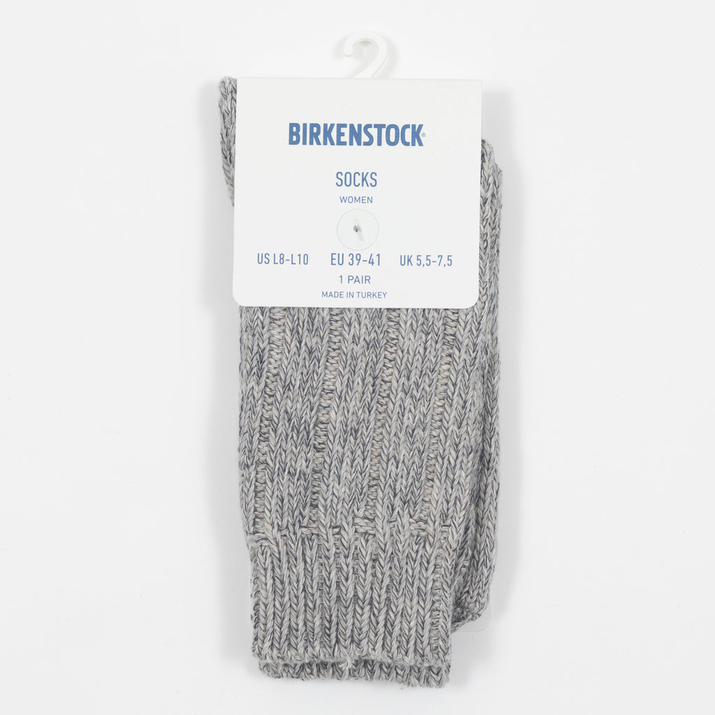 Womens BIRKENSTOCK Twist Thick Socks in LIGHT GRAY