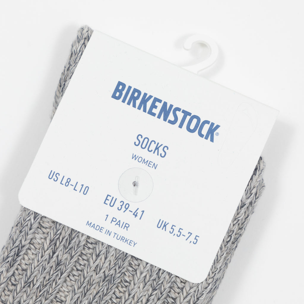 Womens BIRKENSTOCK Twist Thick Socks in LIGHT GRAY