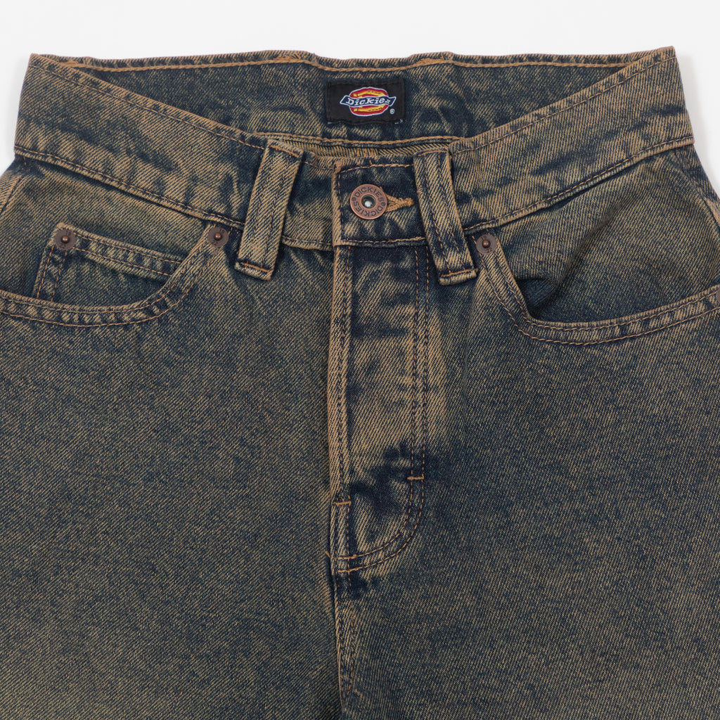 Womens DICKIES Thomasville Denim Pant in YELLOW FADE INDIGO