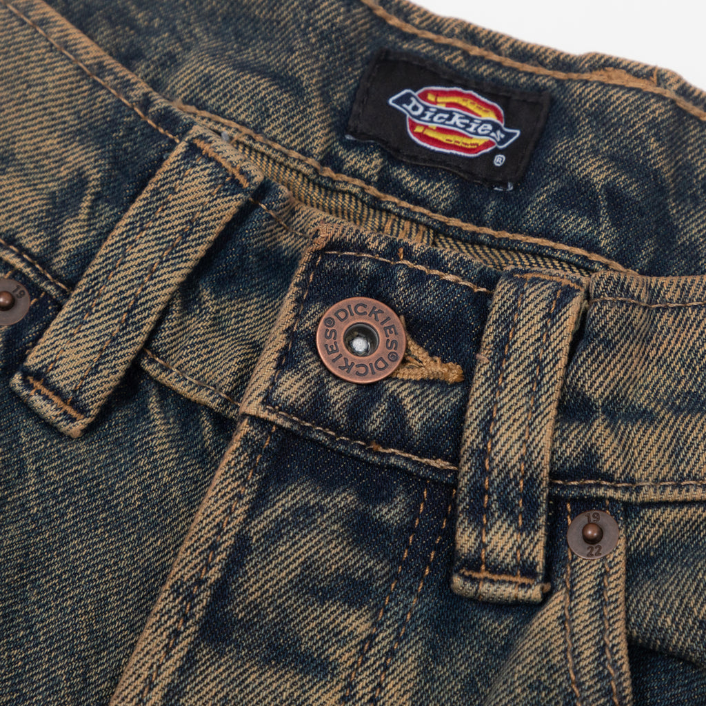 Womens DICKIES Thomasville Denim Pant in YELLOW FADE INDIGO