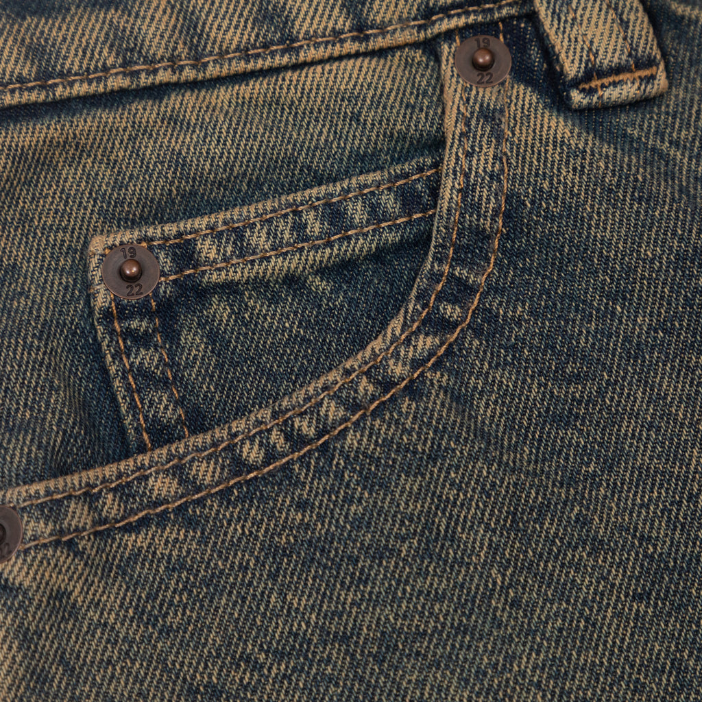 Womens DICKIES Thomasville Denim Pant in YELLOW FADE INDIGO