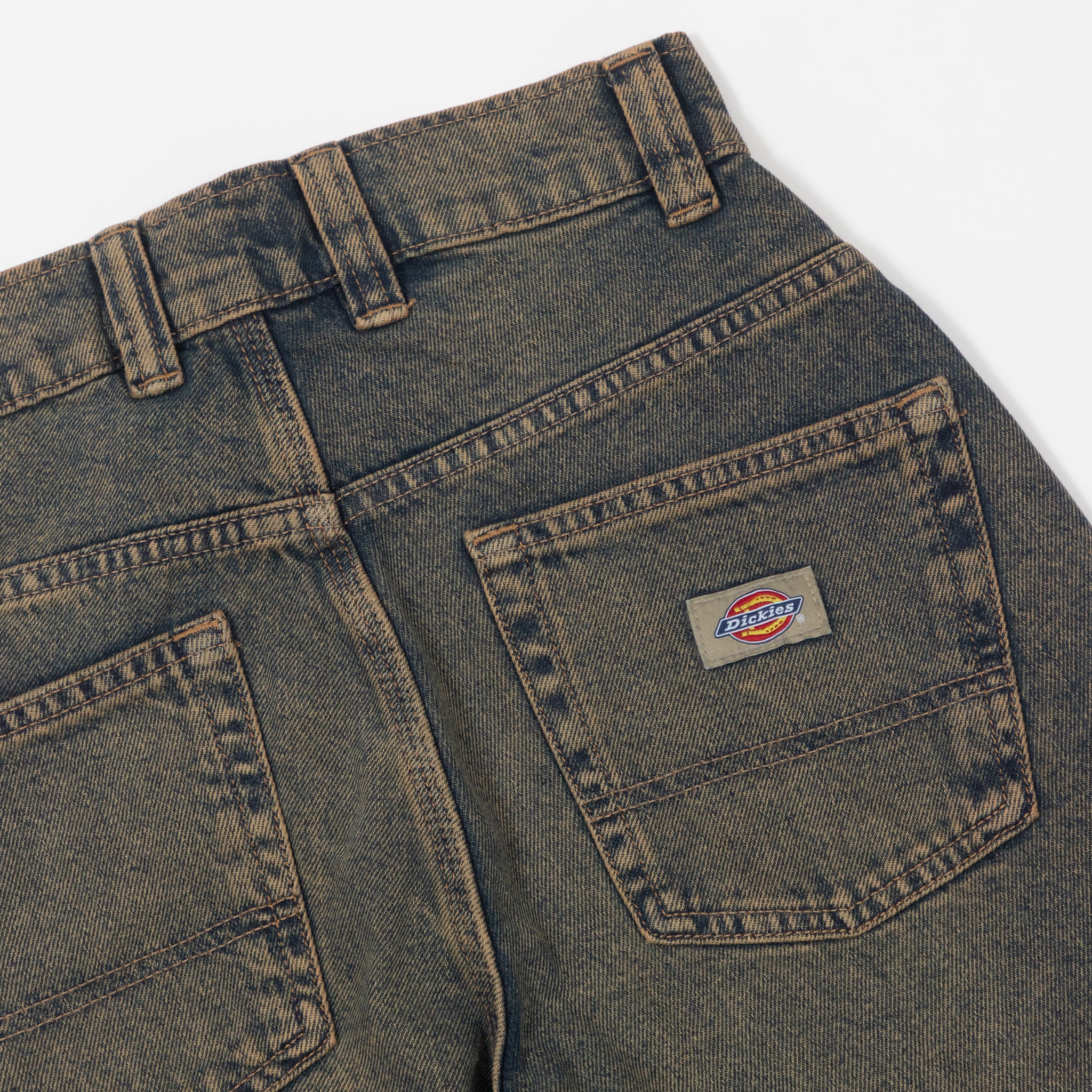Womens DICKIES Thomasville Denim Pant in YELLOW FADE INDIGO