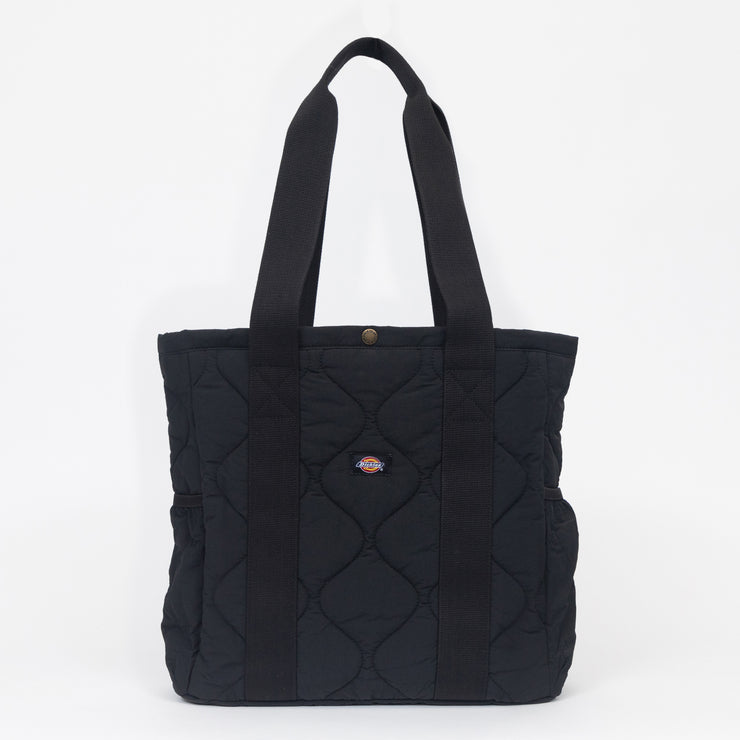 DICKIES Thorsby Quilted Tote Bag in BLACK