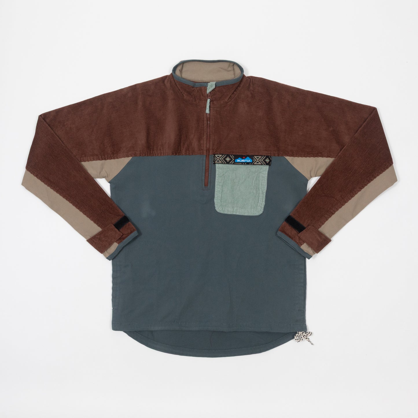KAVU Throwshirt Flex Jacket in BLUE & BROWN