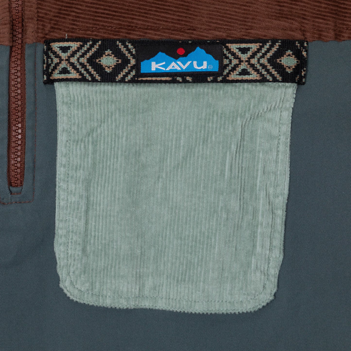 KAVU Throwshirt Flex Jacket in BLUE & BROWN
