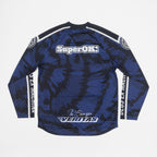 DEUS EX MACHINA Tillment Moto Jersey in BLUE & BLACK