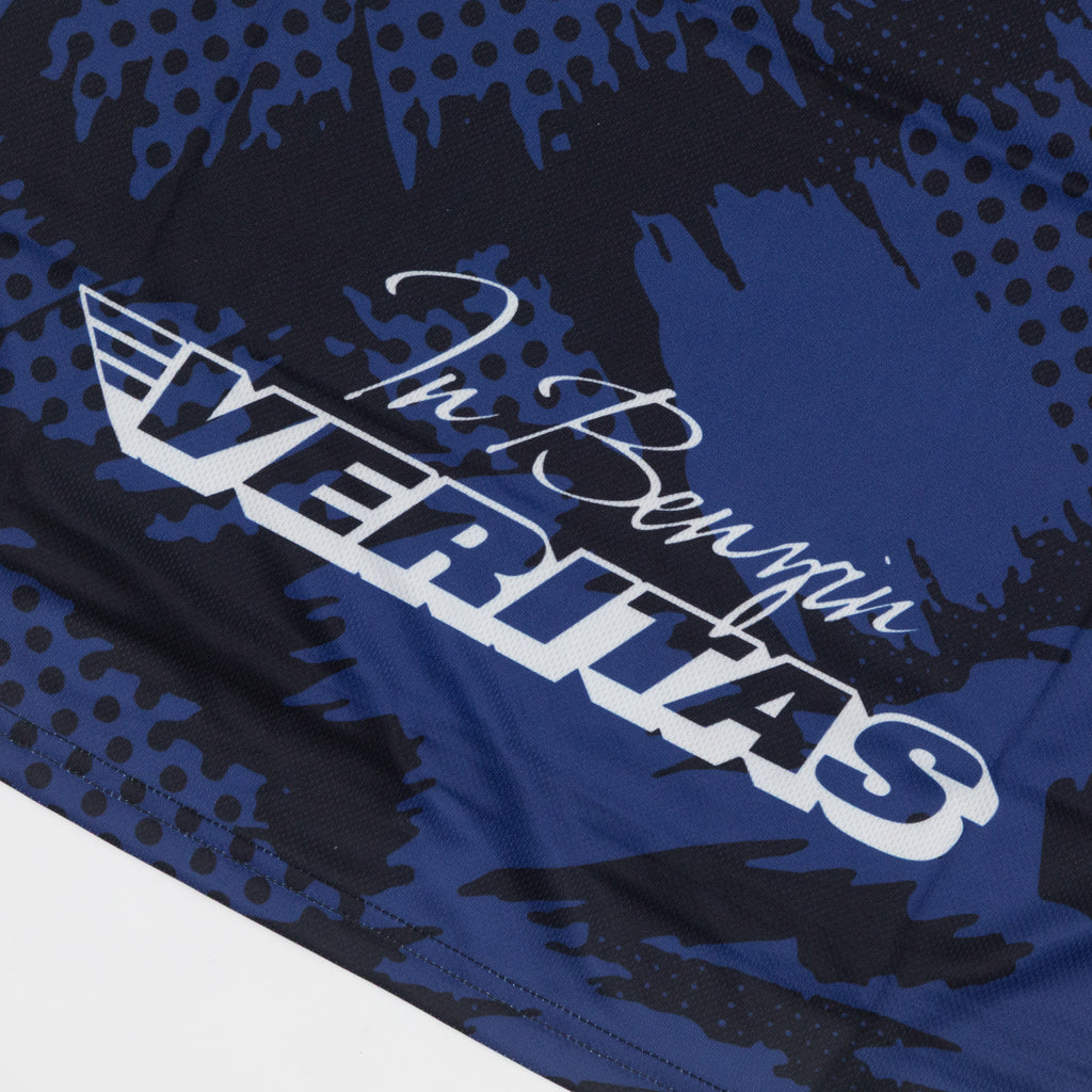 DEUS EX MACHINA Tillment Moto Jersey in BLUE & BLACK