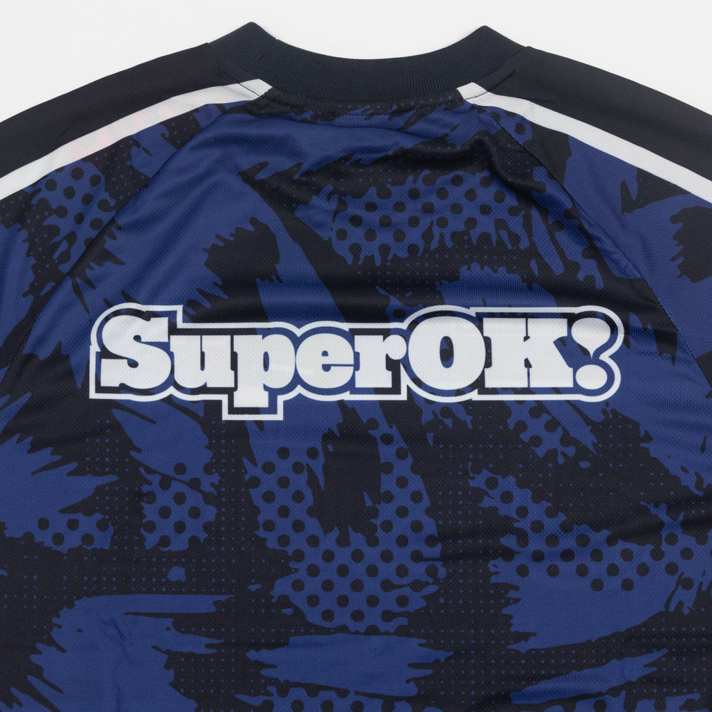 DEUS EX MACHINA Tillment Moto Jersey in BLUE & BLACK