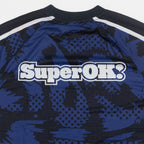 DEUS EX MACHINA Tillment Moto Jersey in BLUE & BLACK