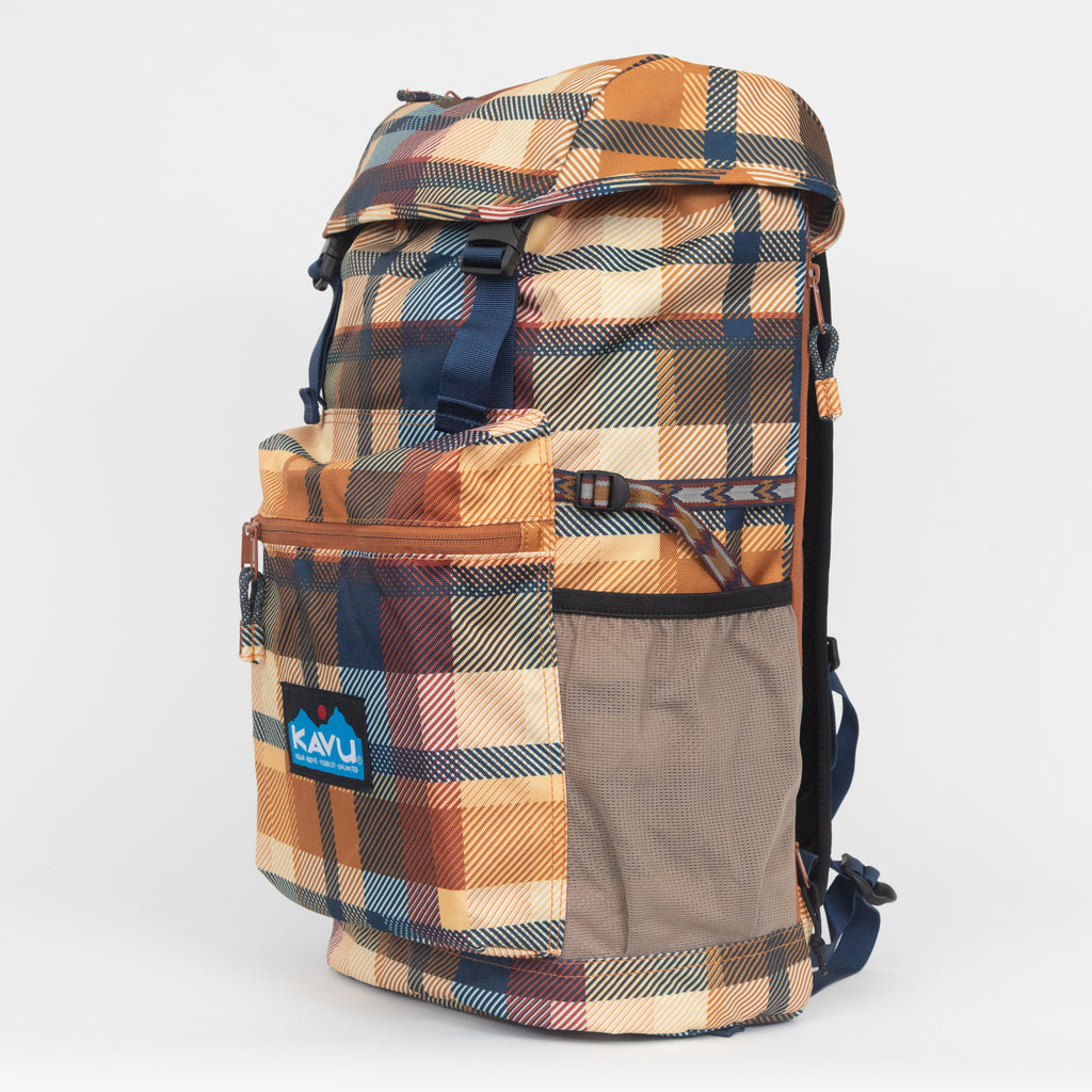KAVU Timaru Backpack in CABIN PLAID