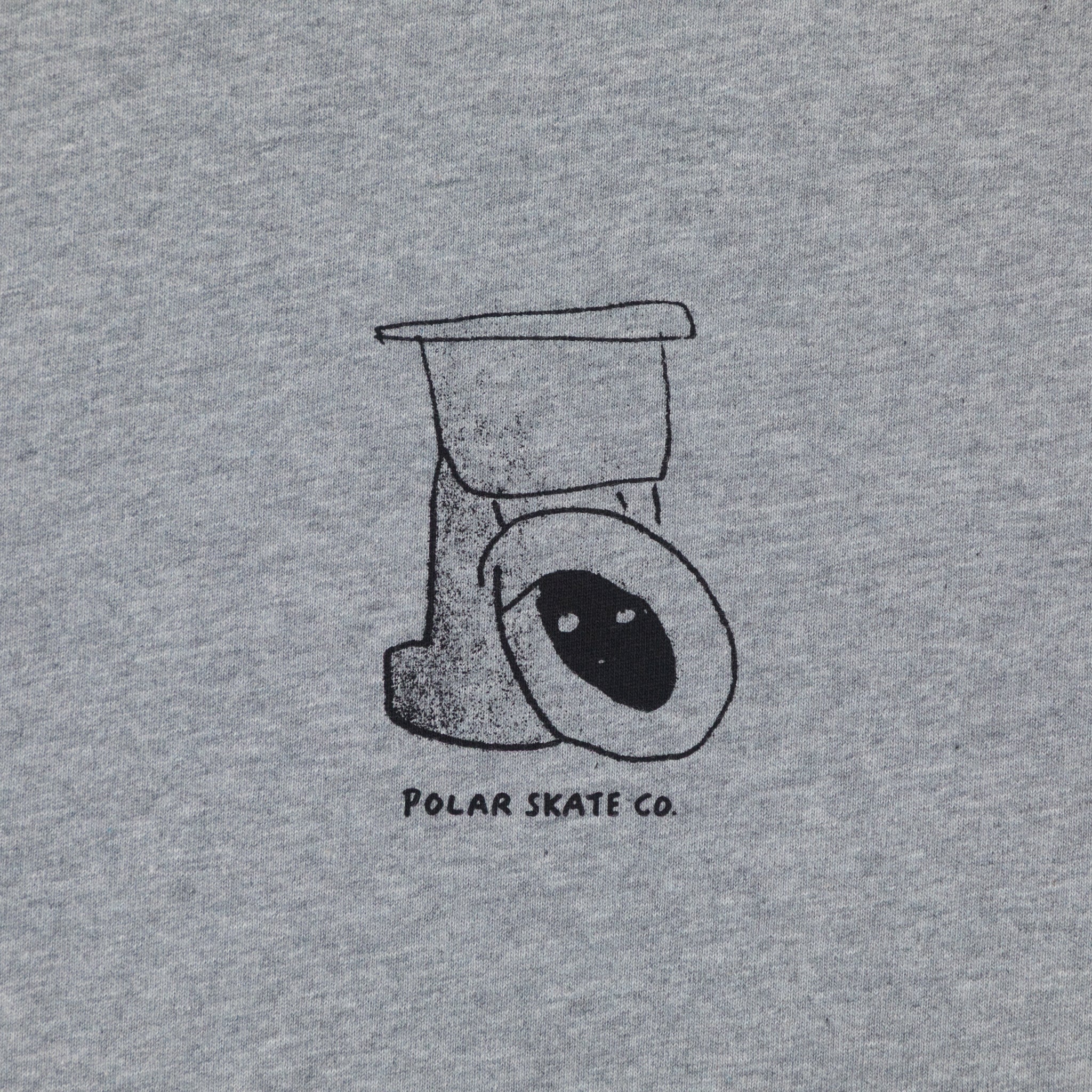 POLAR SKATE CO. Toilet Graphic T-Shirt in HEATHER GREY