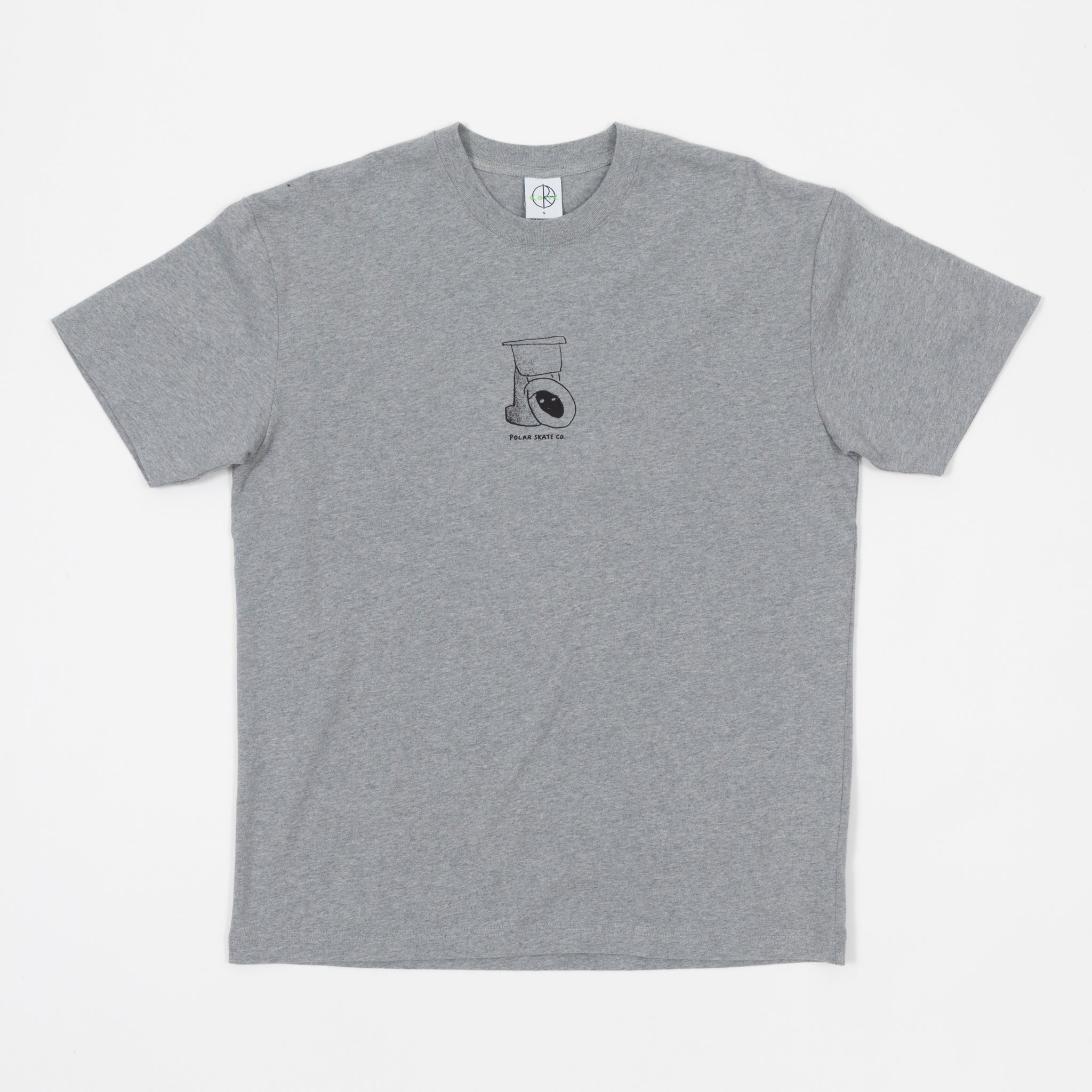 POLAR SKATE CO. Toilet Graphic T-Shirt in HEATHER GREY