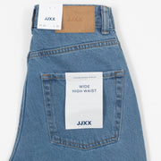Womens JJXX Tokyo Wide Fit Ripped Jeans in LIGHT BLUE DENIM