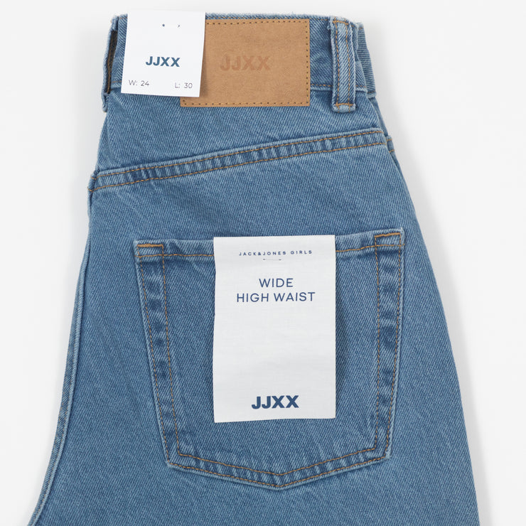 Womens JJXX Tokyo Wide Fit Ripped Jeans in LIGHT BLUE DENIM