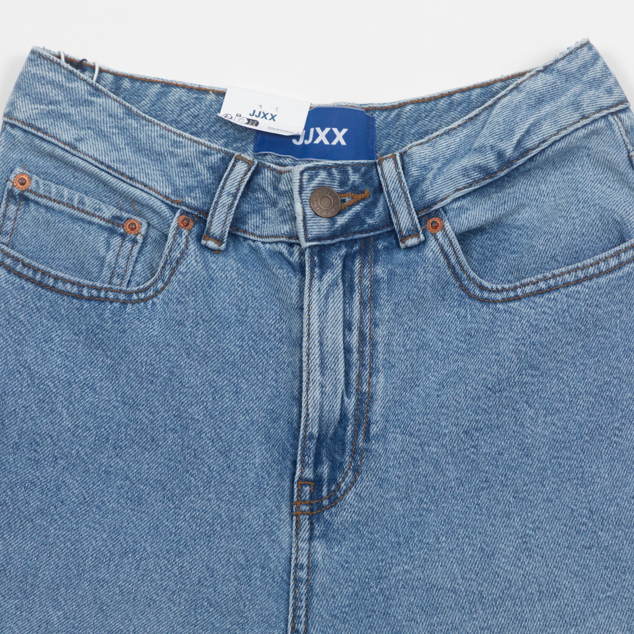 Womens JJXX Tokyo Wide Leg Jeans in MID BLUE