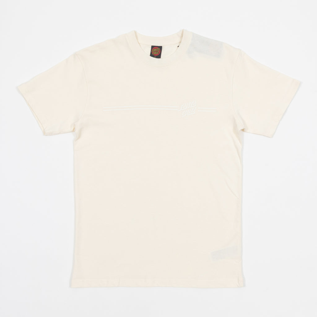 SANTA CRUZ Tonal Opus Dot Stripe T-Shirt in CREAM