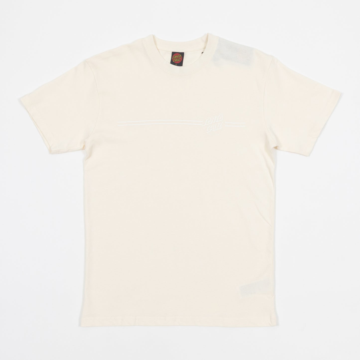 SANTA CRUZ Tonal Opus Dot Stripe T-Shirt in CREAM