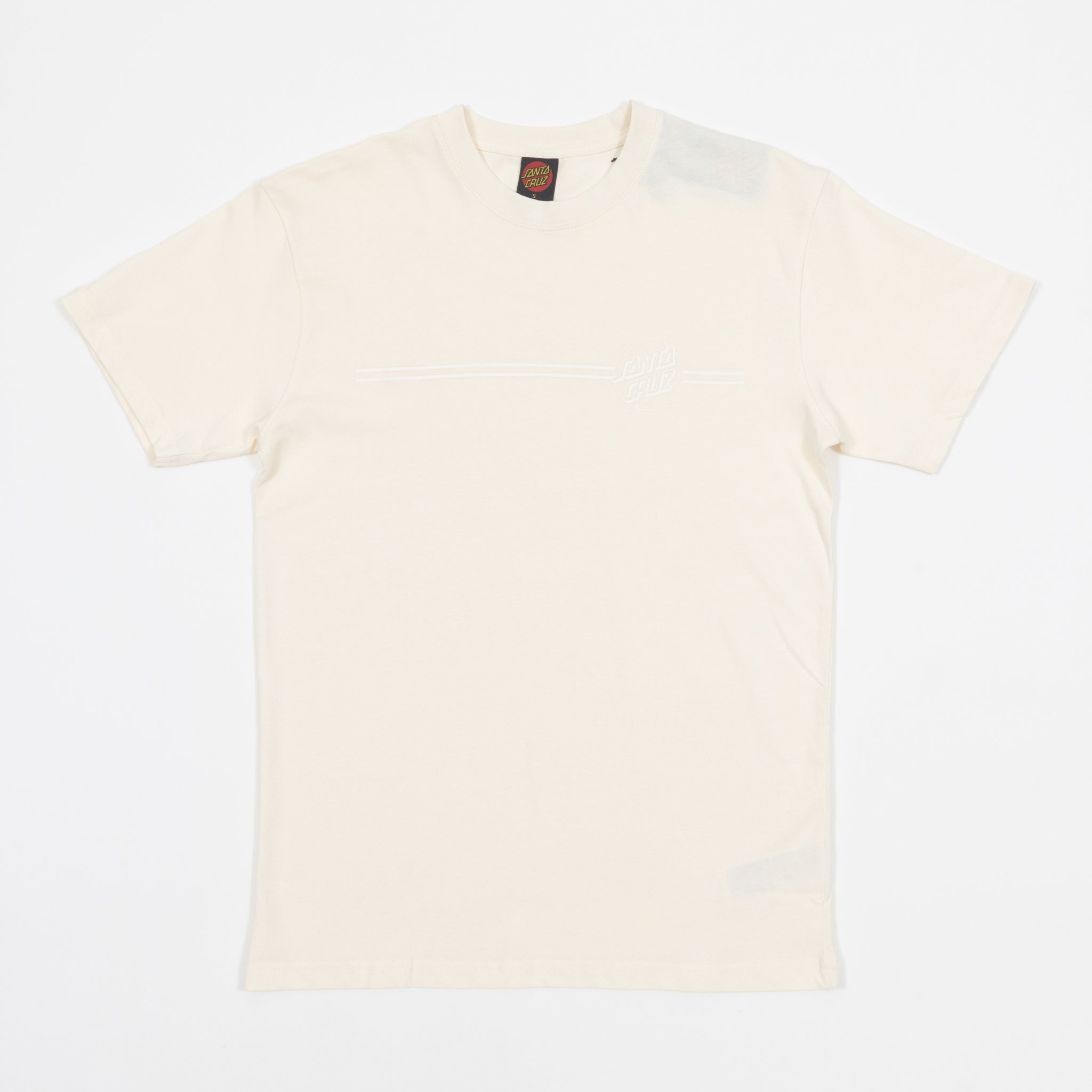 SANTA CRUZ Tonal Opus Dot Stripe T-Shirt in CREAM