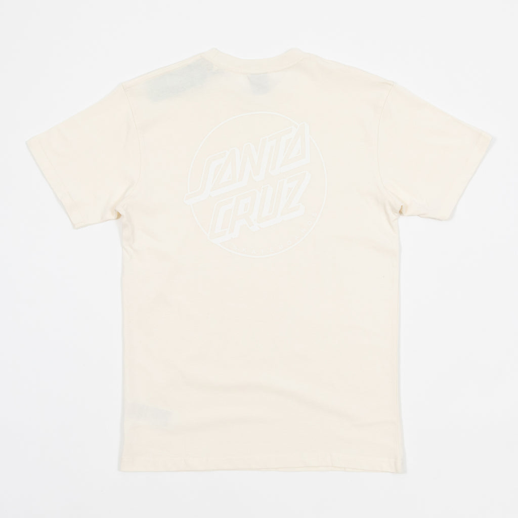 SANTA CRUZ Tonal Opus Dot Stripe T-Shirt in CREAM