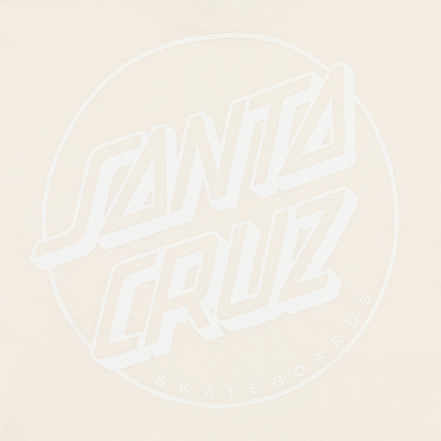 SANTA CRUZ Tonal Opus Dot Stripe T-Shirt in CREAM