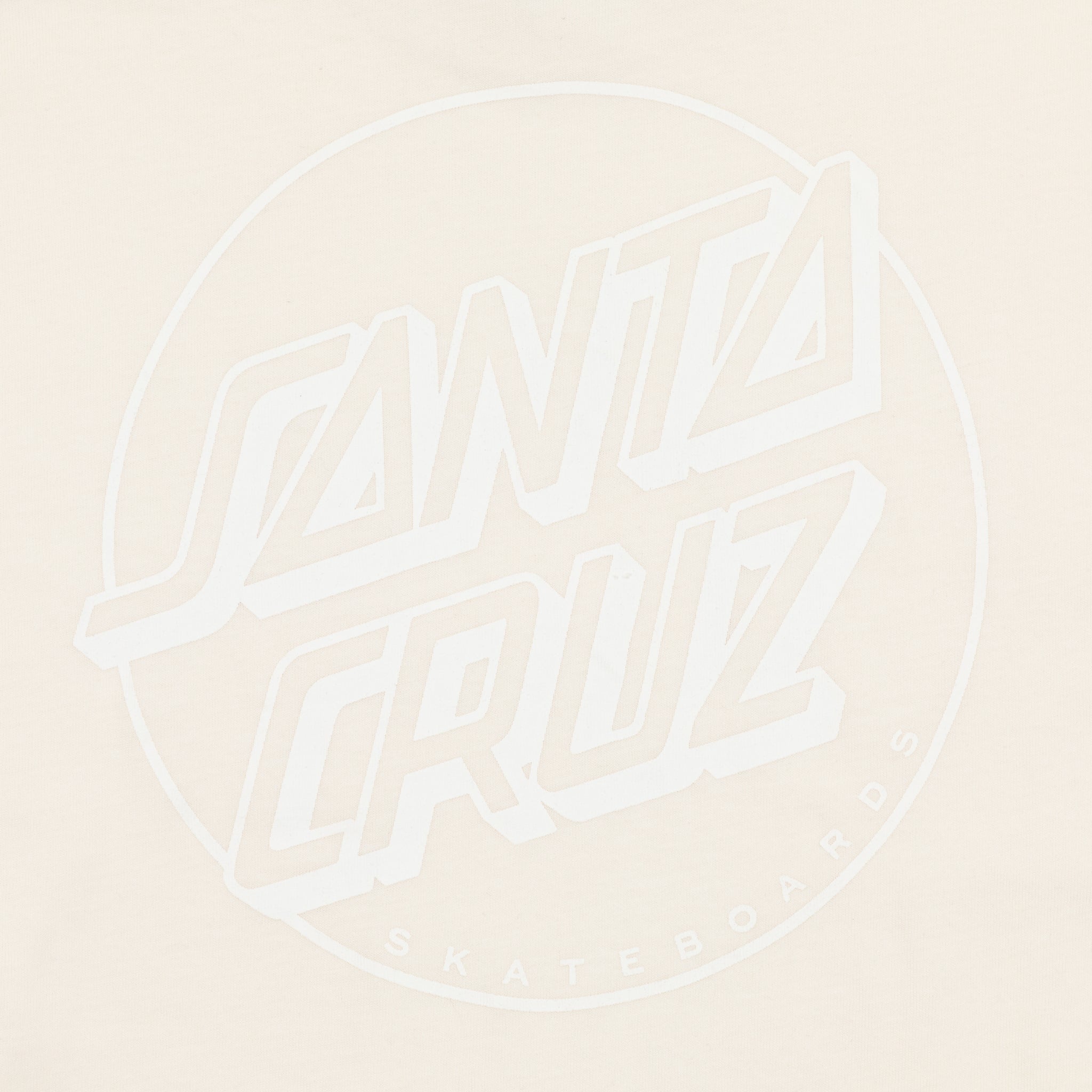 SANTA CRUZ Tonal Opus Dot Stripe T-Shirt in CREAM