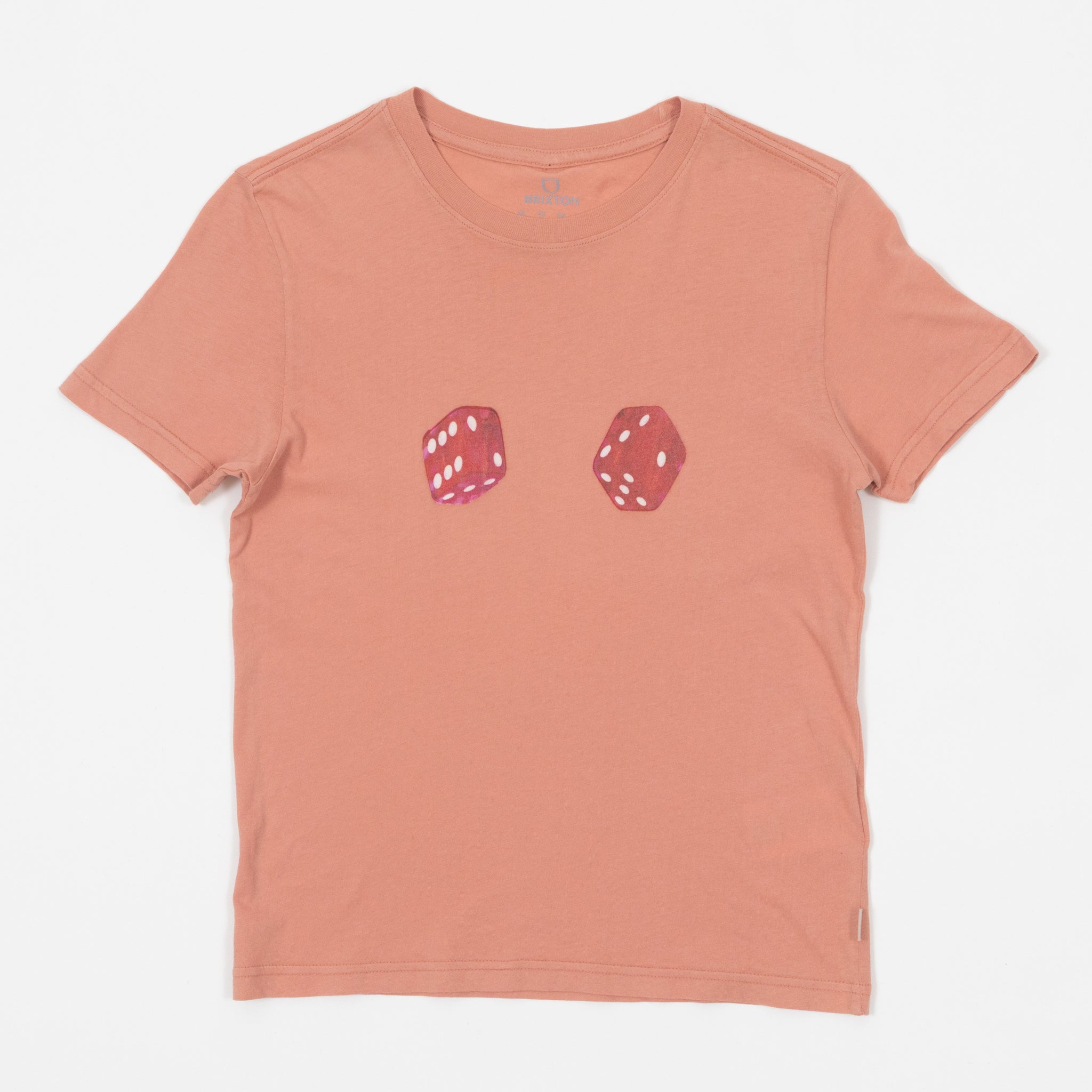 Womens BRIXTON Tossed Dice Crew T-Shirt in ITALIAN CLAY