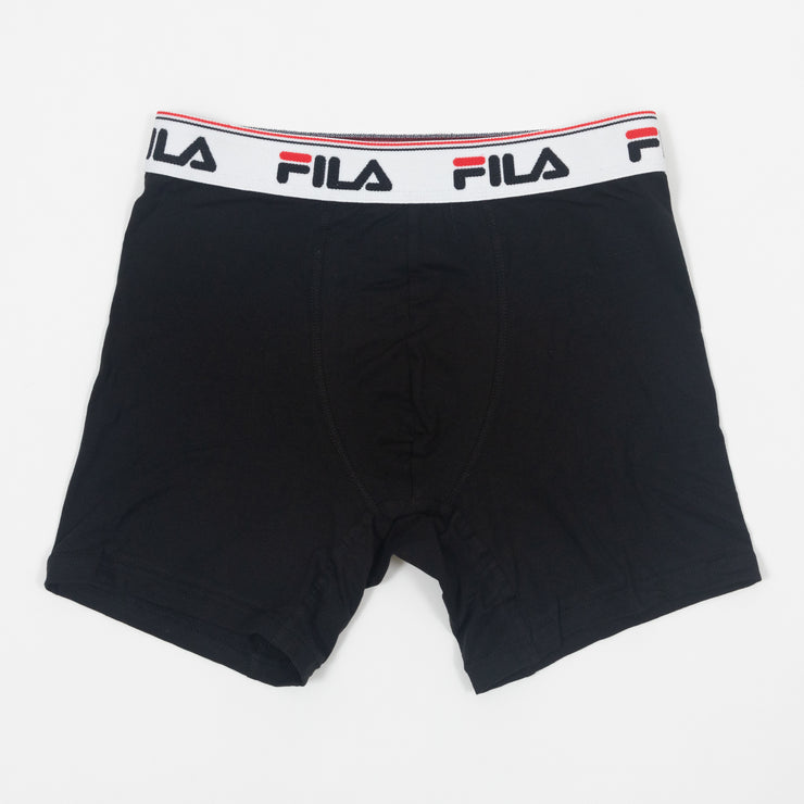FILA Tristan 2 Pack Trunk Boxers in BLACK