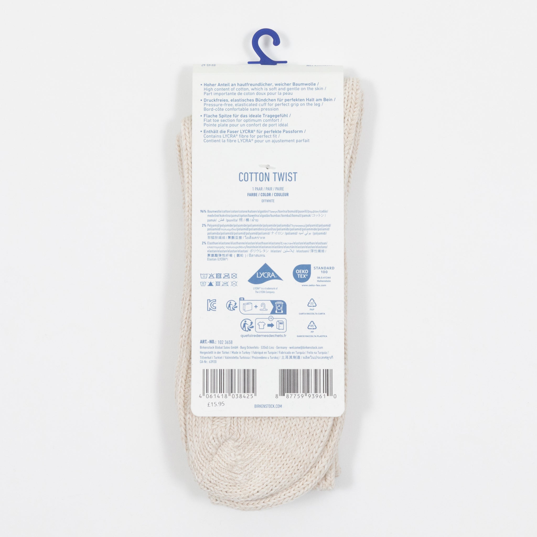 BIRKENSTOCK Twist Thick Socks in CREAM