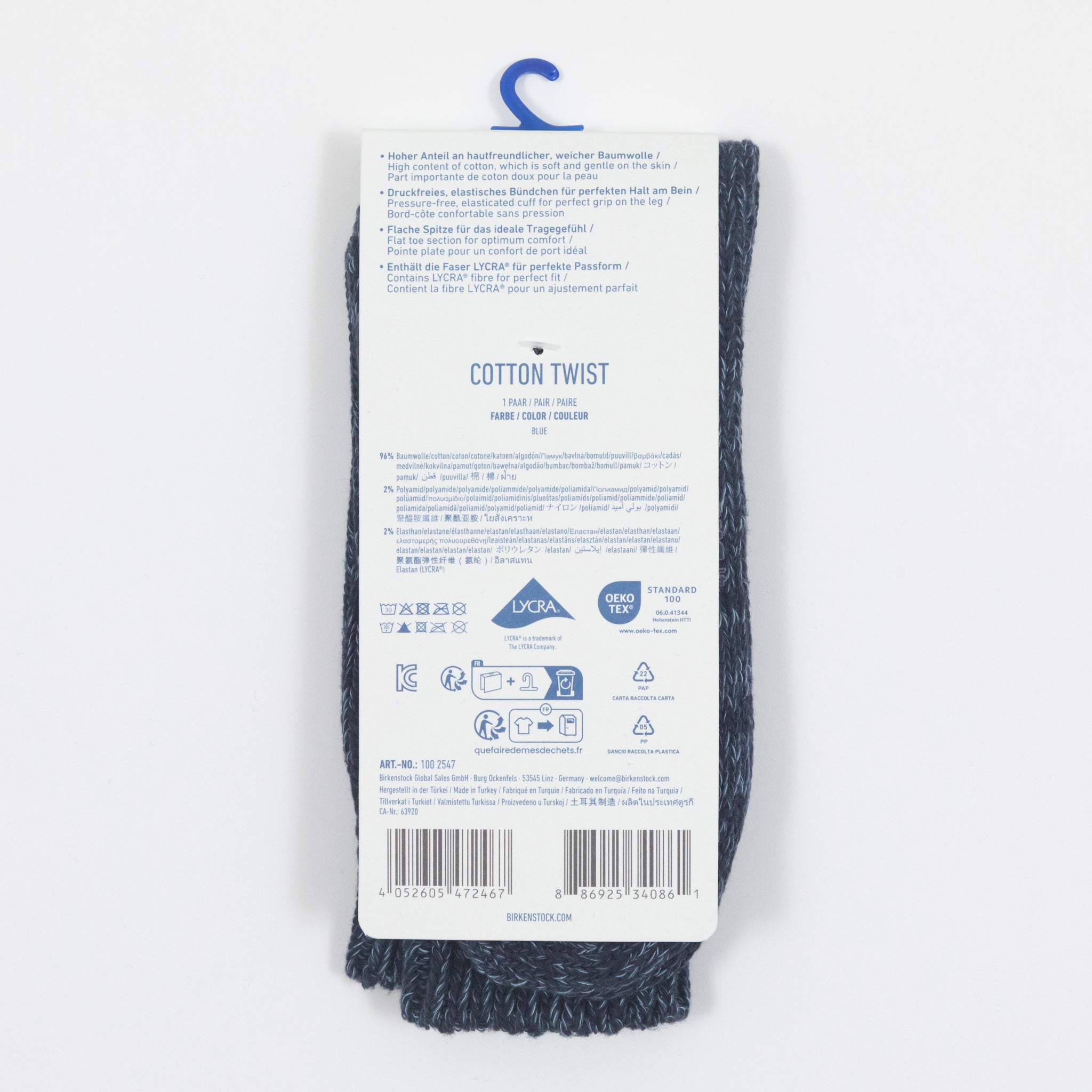 Men's BIRKENSTOCK Twist Thick Socks in NAVY