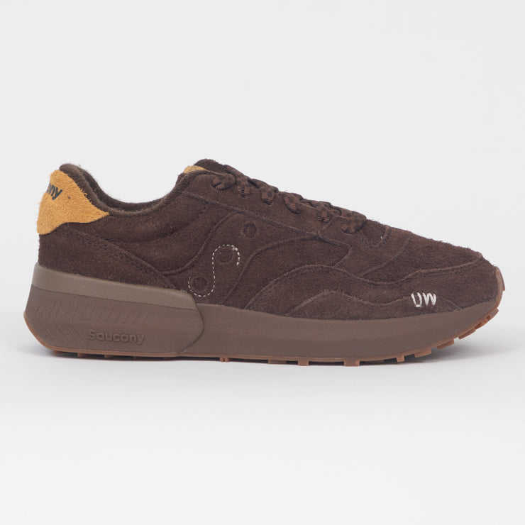 SAUCONY x Universal Works Collaboration Jazz NXT Trainers in BROWN