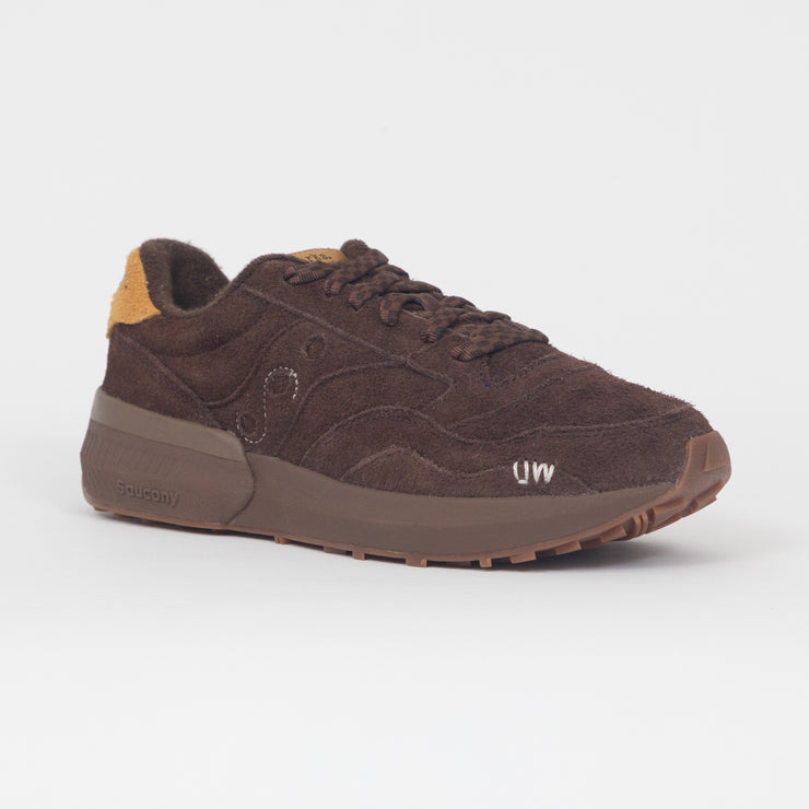 SAUCONY x Universal Works Collaboration Jazz NXT Trainers in BROWN