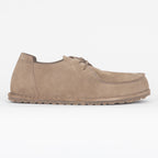 BIRKENSTOCK Utti Lace Suede Leather Shoes in GRAY TAUPE