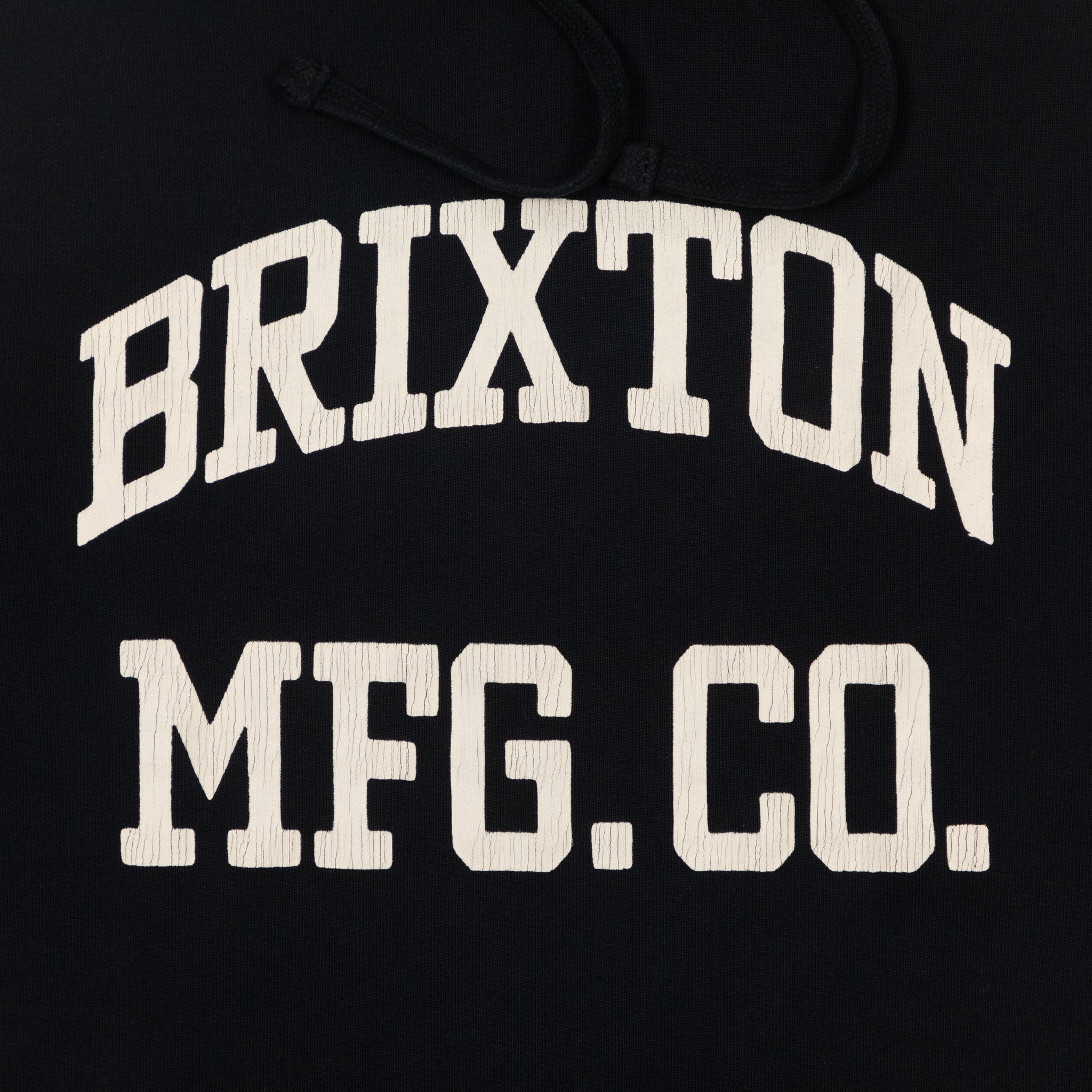BRIXTON Varsity Broken Hoodie in BLACK