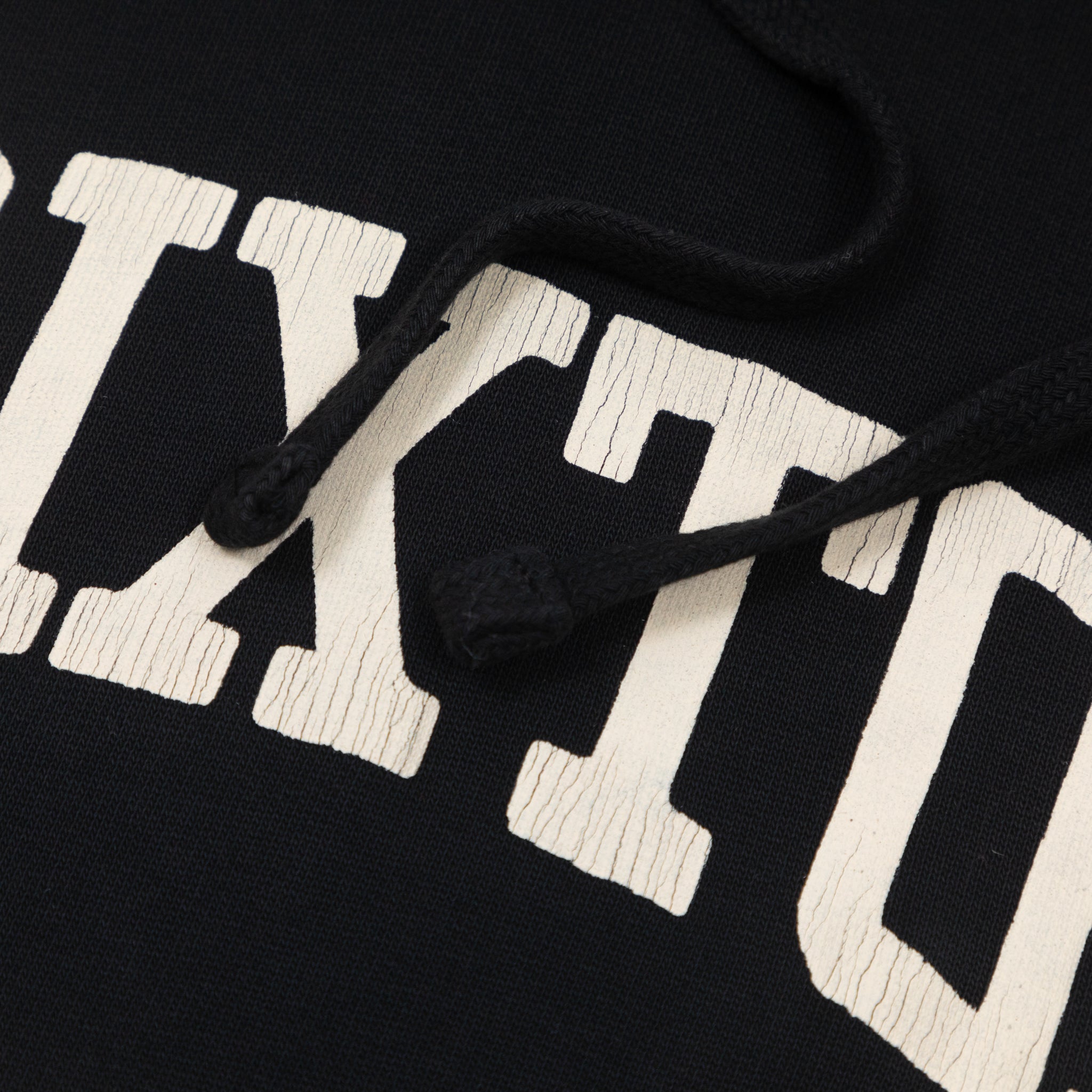 BRIXTON Varsity Broken Hoodie in BLACK