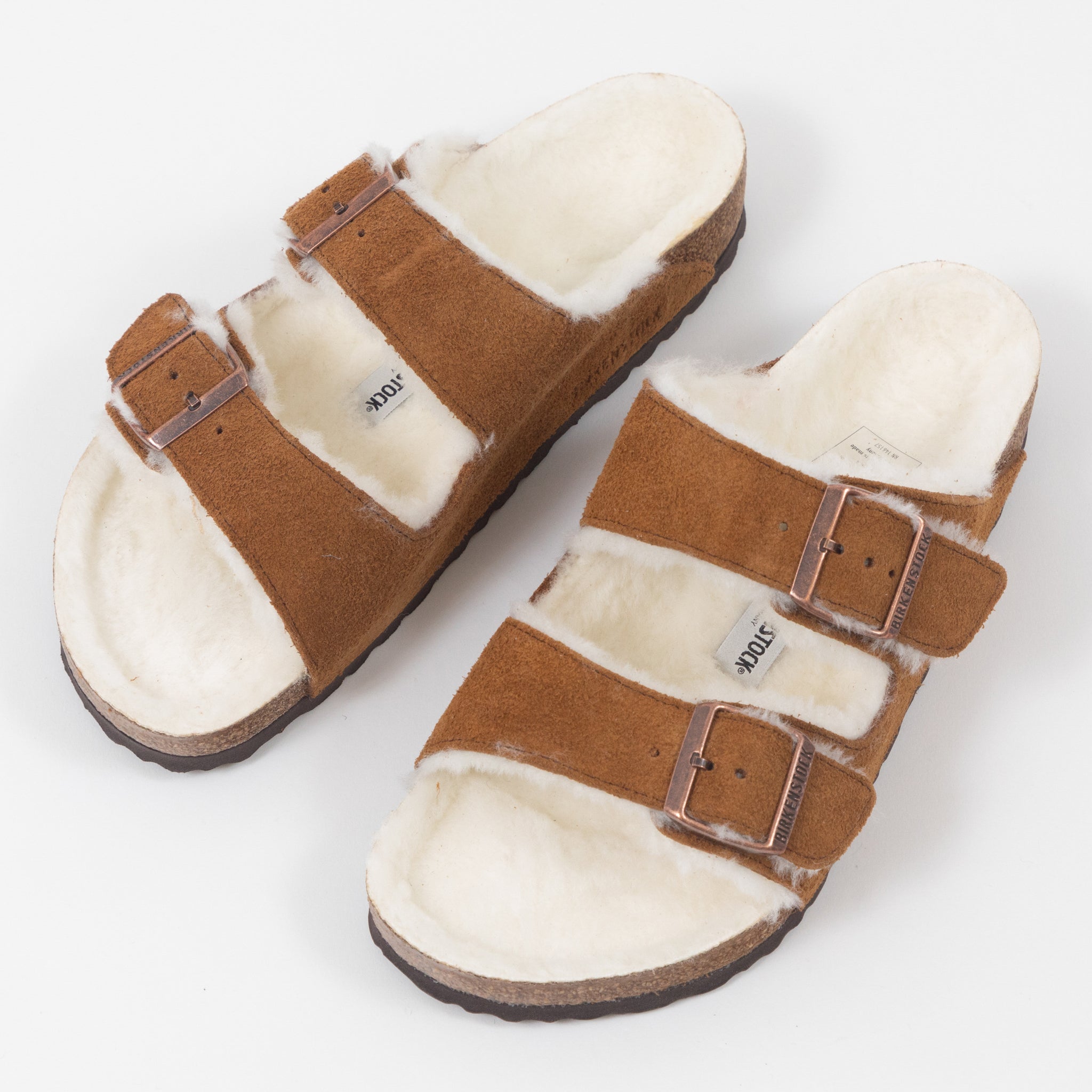 Womens BIRKENSTOCK Arizona Shearling Sandals in MINK