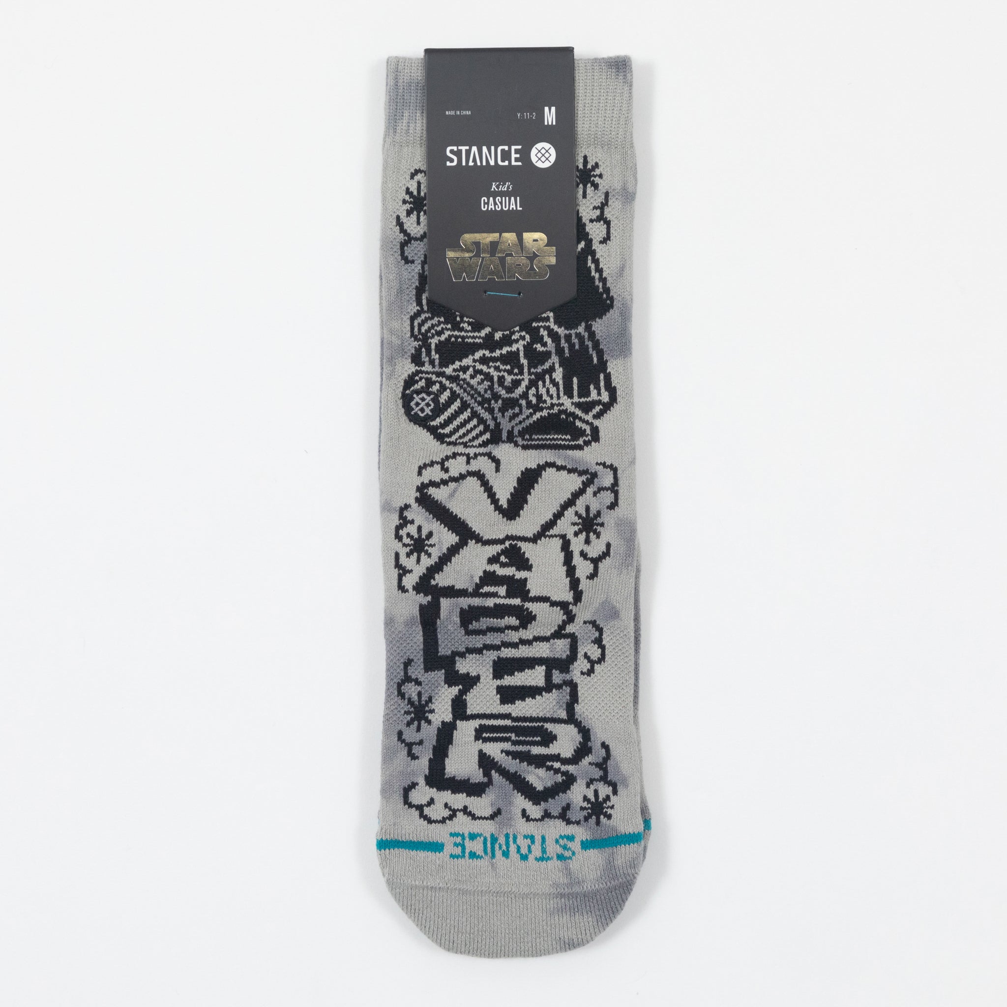 Kids STANCE X Star Wars DJ Darth Socks in GREY