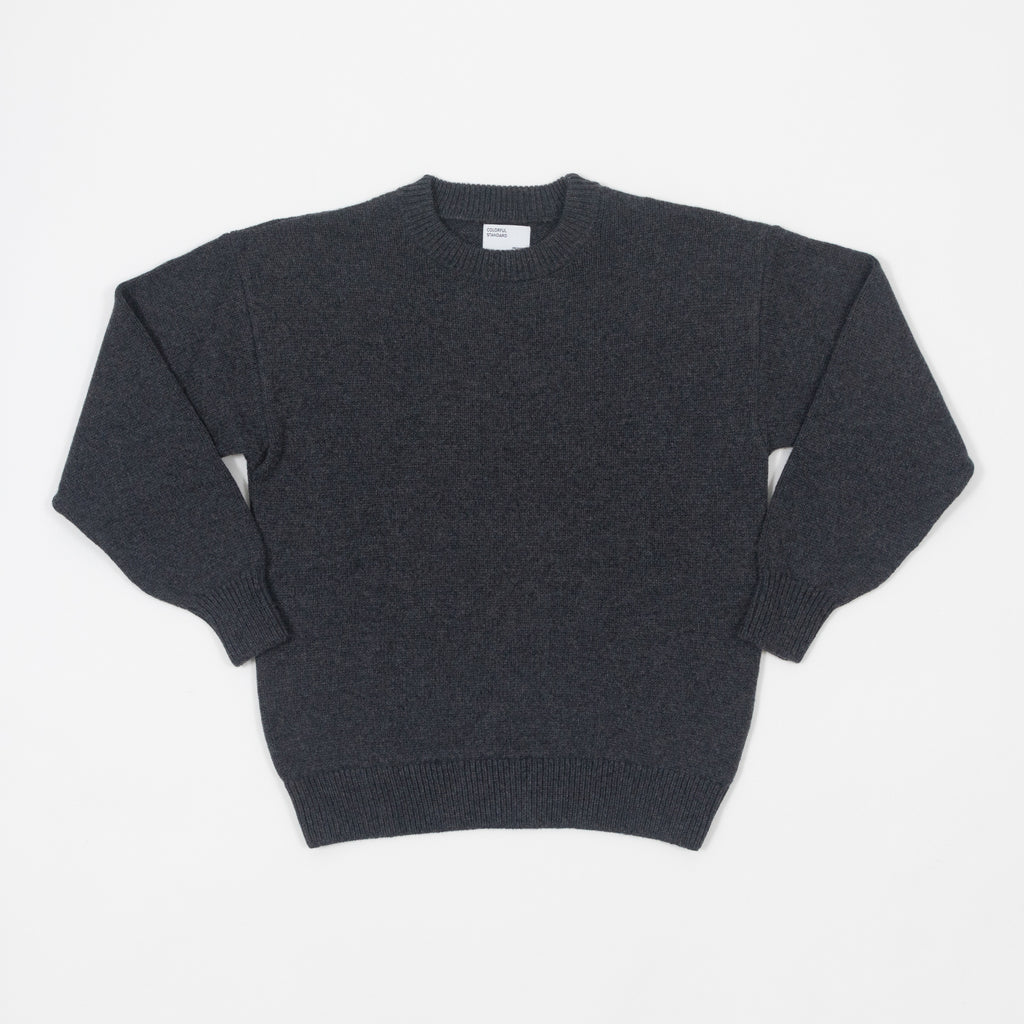 COLORFUL STANDARD Oversized Merino Wool Crew in LAVA GREY