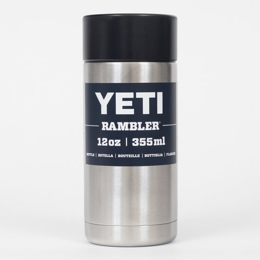 YETI Rambler 12 oz (354ml) Bottle with Hot Shot Cap in STAINLESS STEEL